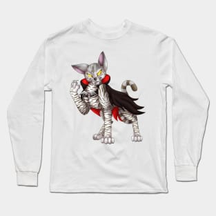 VampiCat: Silver-Amber Tabby Long Sleeve T-Shirt